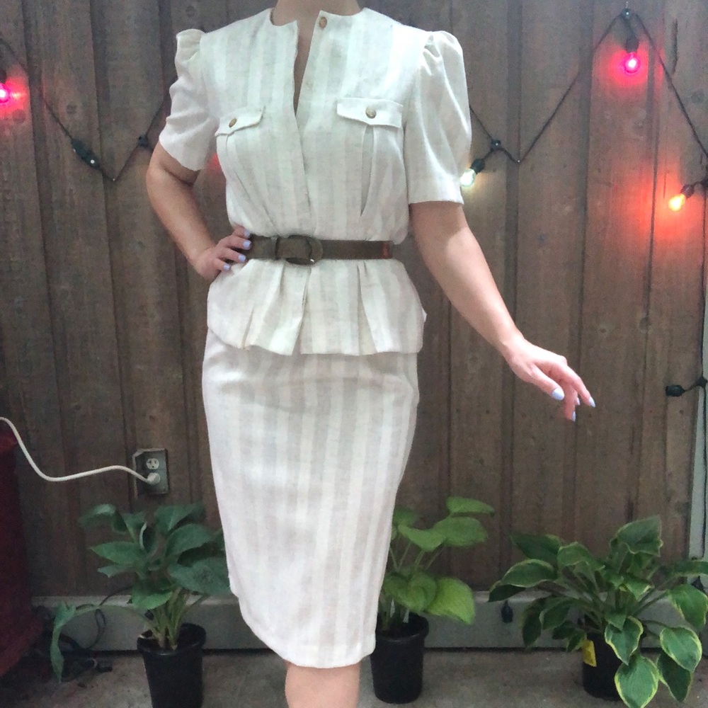Vintage 80’s Safari Skirt Suite